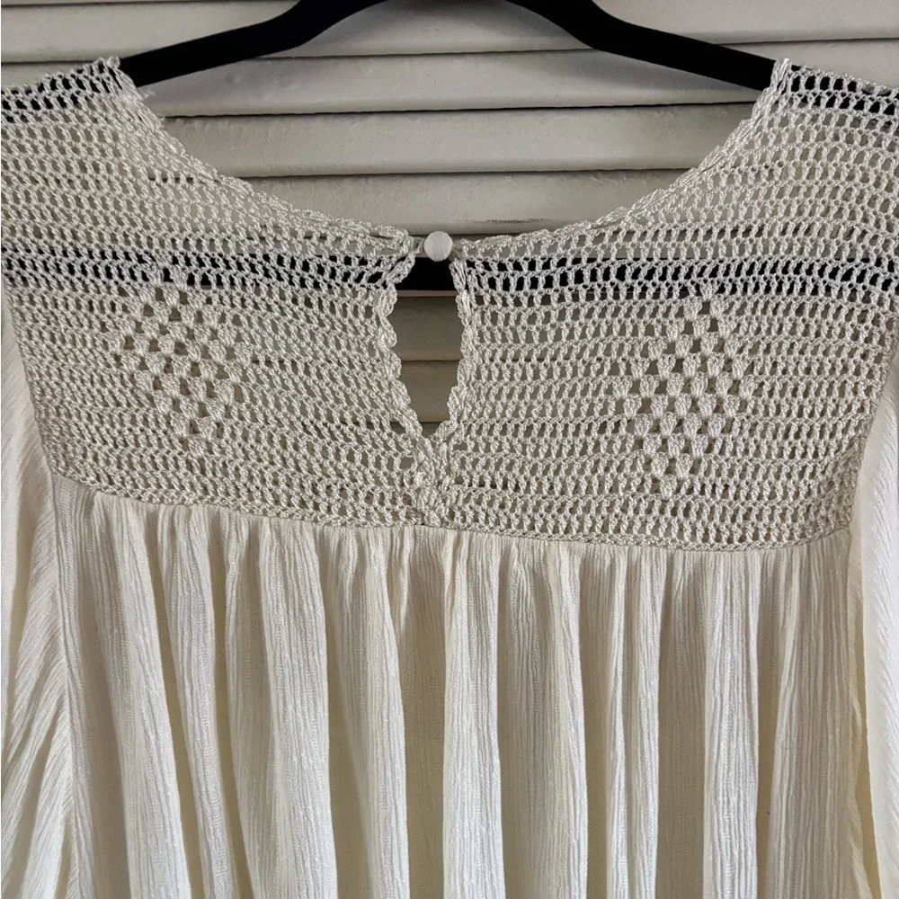 Free People Dolman Sleeve Crochet Blouse size S